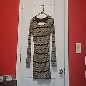 Black and gold dress